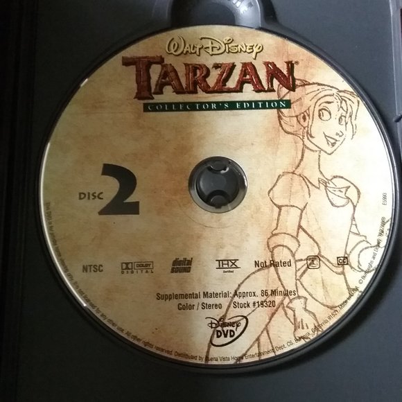Tarzan Walt Disney DVD, 2-Disc Set Collector’s Edition - Picture 3 of 5